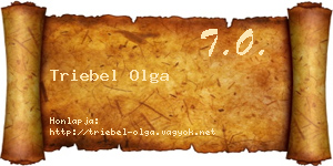 Triebel Olga névjegykártya